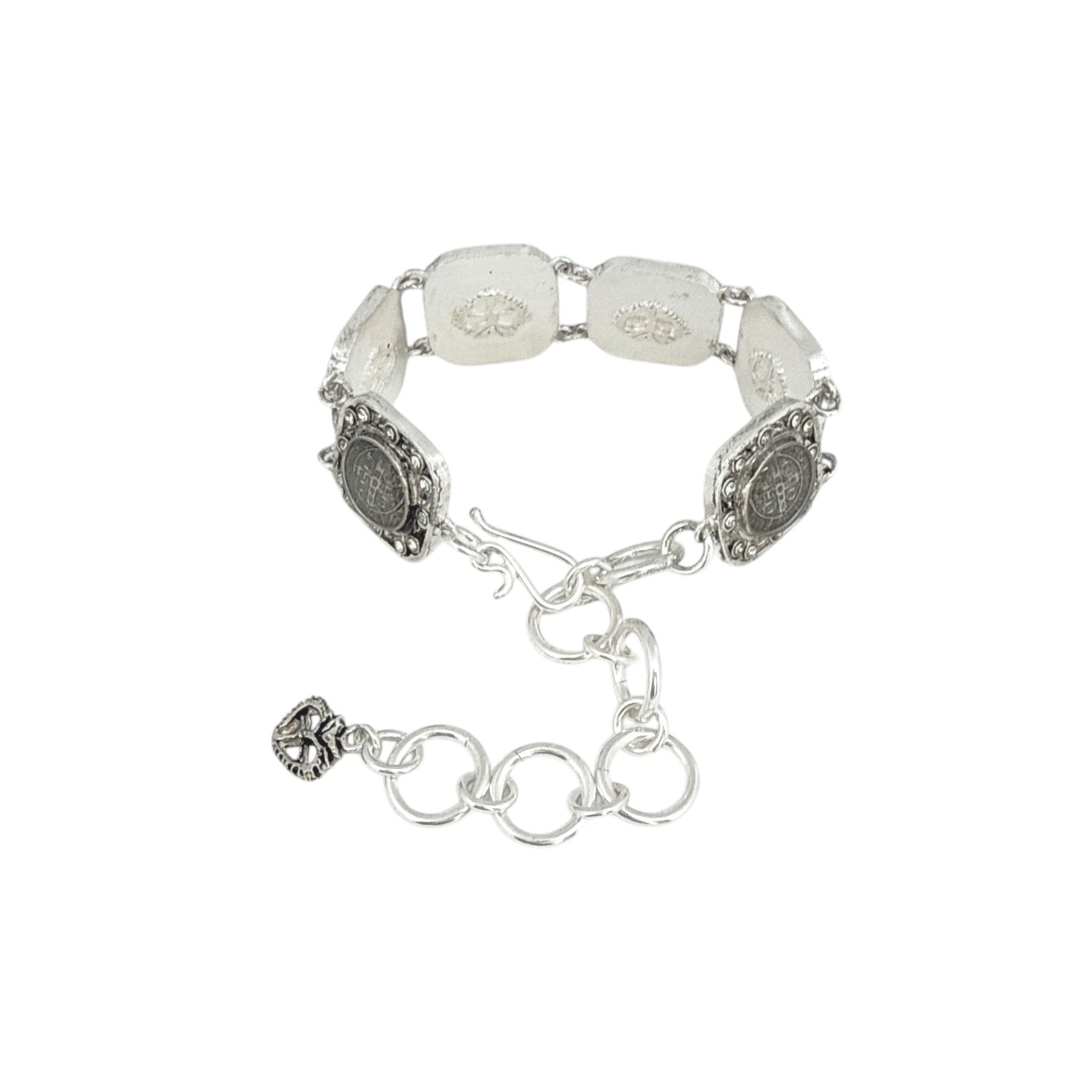 VIRGINS SAINTS & ANGELS VSA San Benito Square Bracelet in Silver Virgins Saints & Angels
