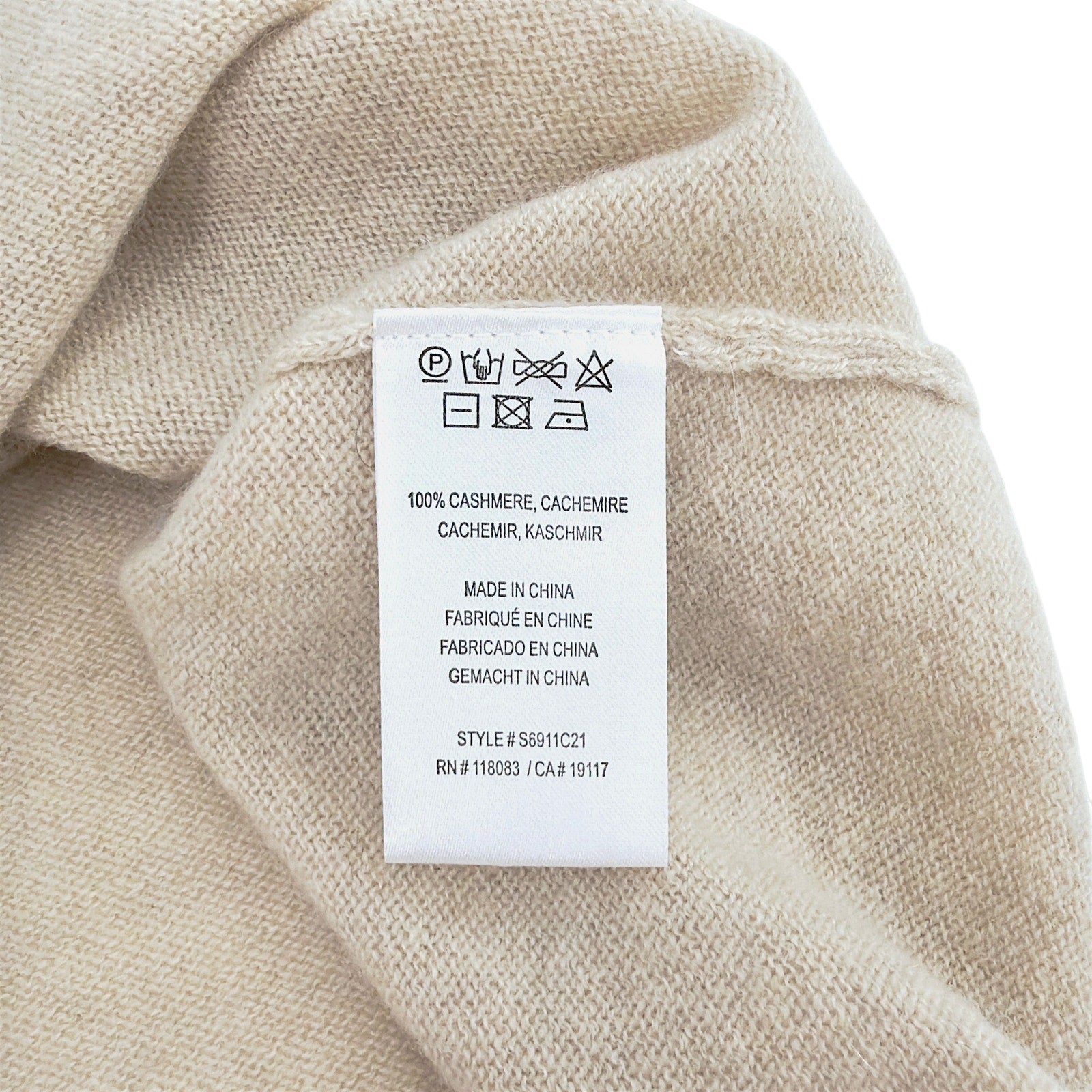 MINNIE ROSE Cashmere Cap Sleeve Knit Tee in Linen M Minnie Rose