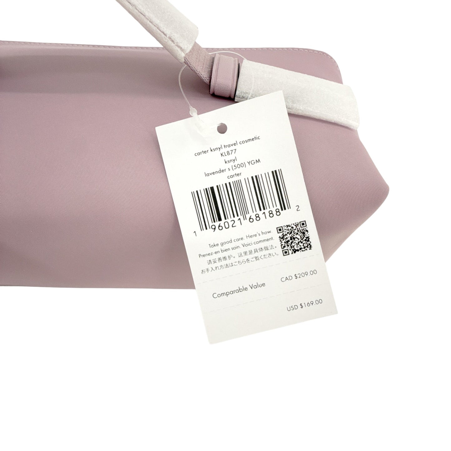 KATE SPADE New York Carter Nylon Travel Cosmetic Pouch in Lavender Smoke