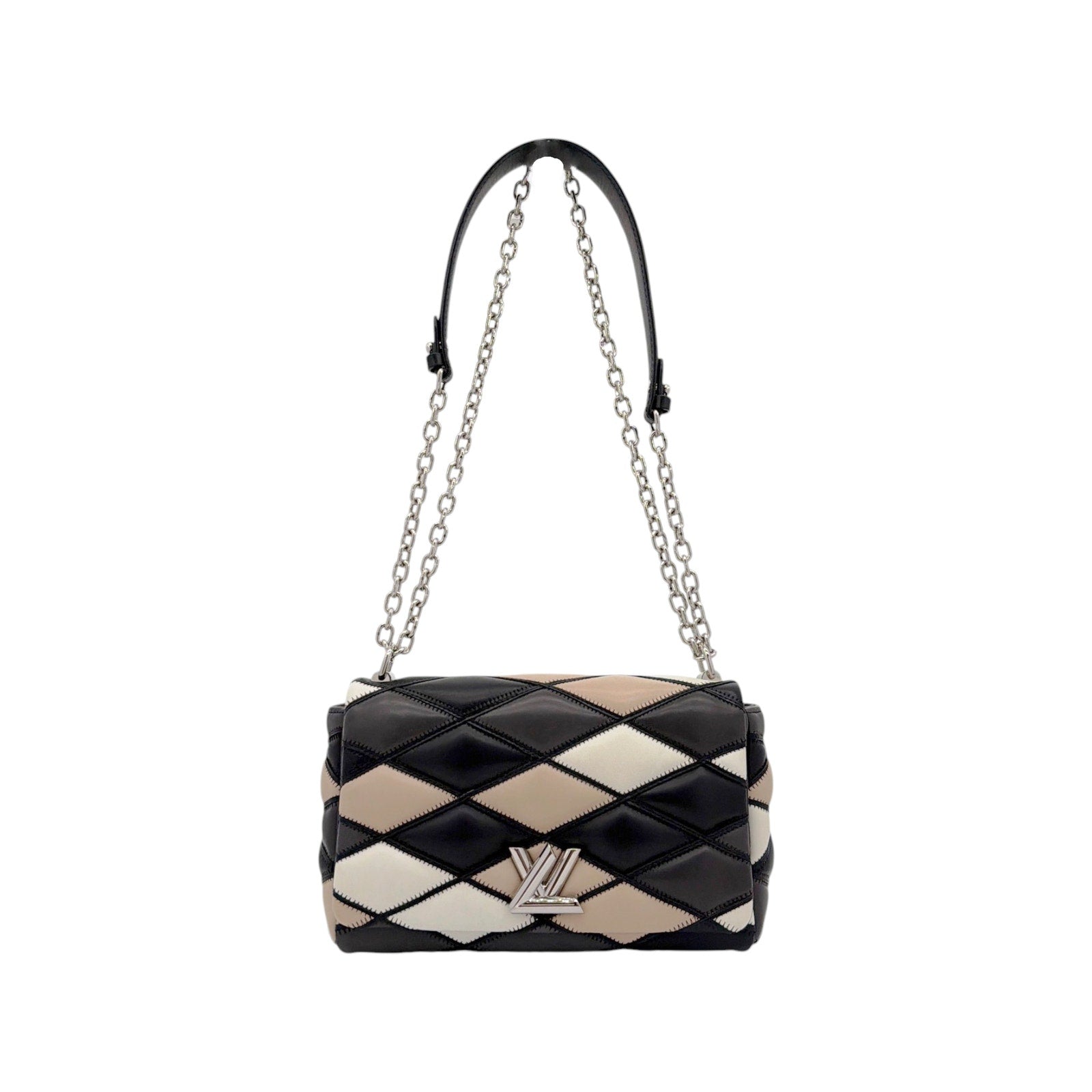 LOUIS VUITTON Leather GO-14 PM Patchwork Malletage Pattern Louis Vuitton