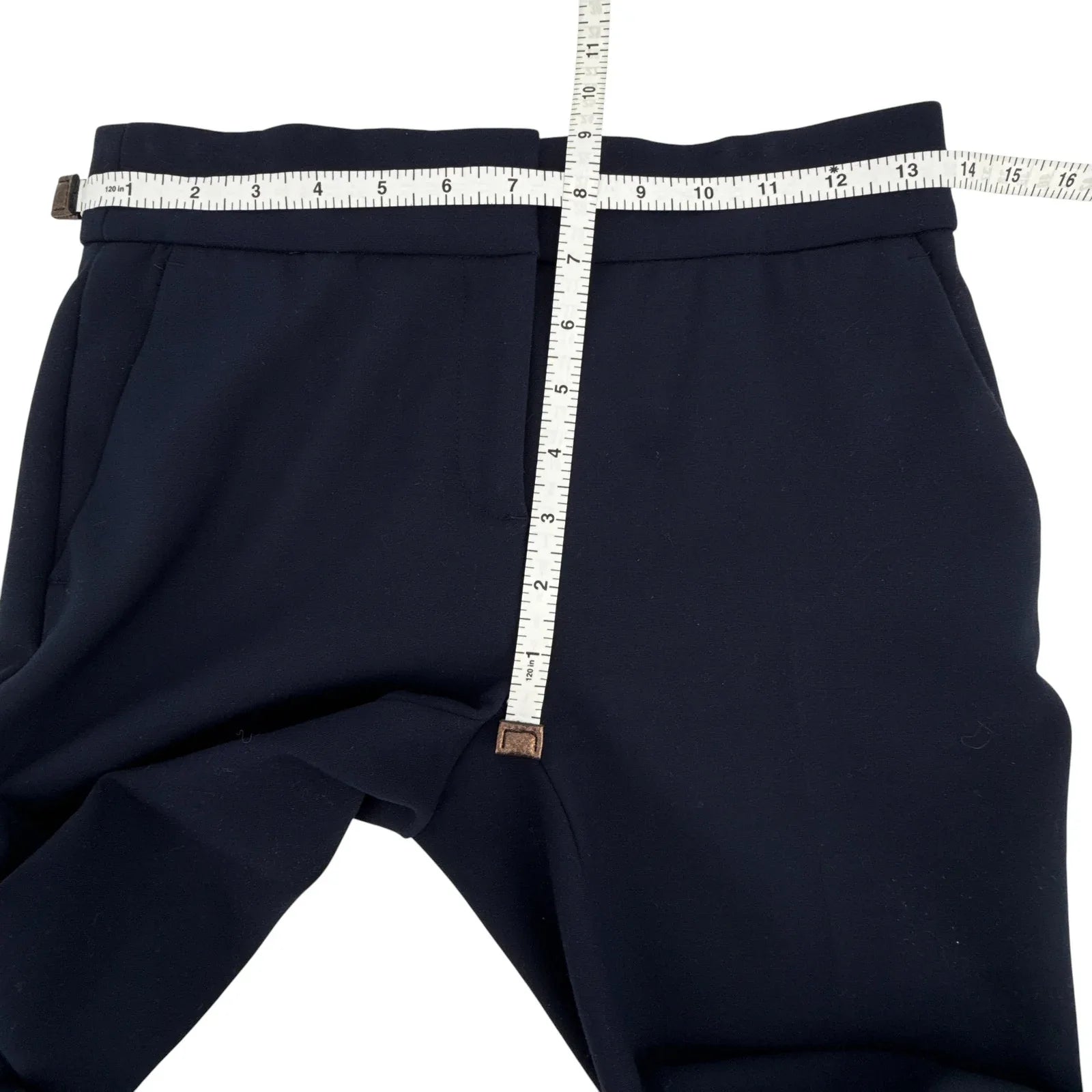 J.CREW 365 Edie Full Length Trouser in Four Season Stretch Wool Navy 00 - flyKAMP