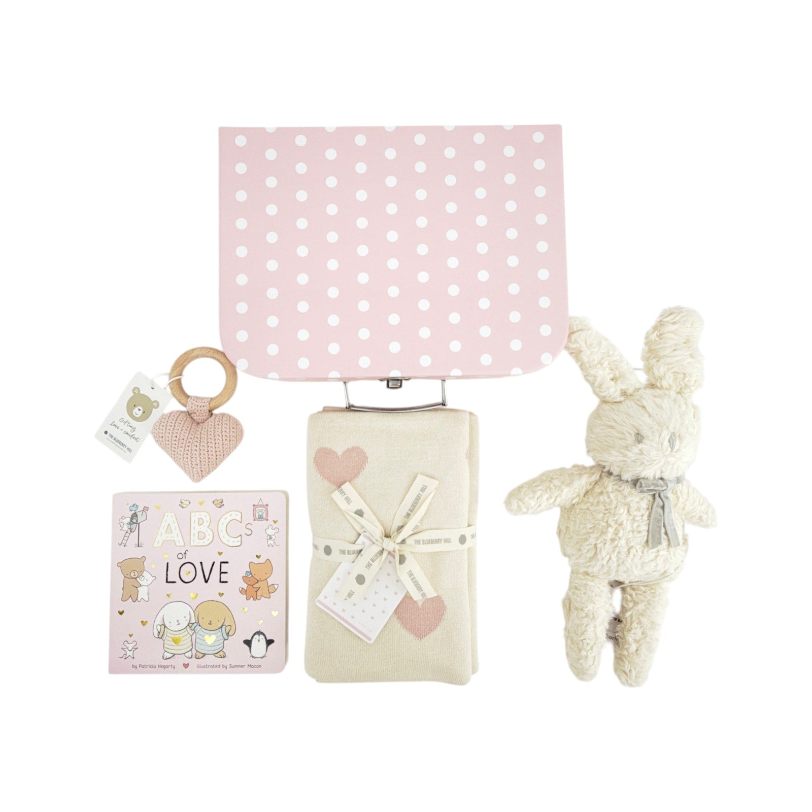 THE BLUEBERRY HILL Star Moon Bunny Gift Set Paperboard Suitcase Large The Blueberry Hill
