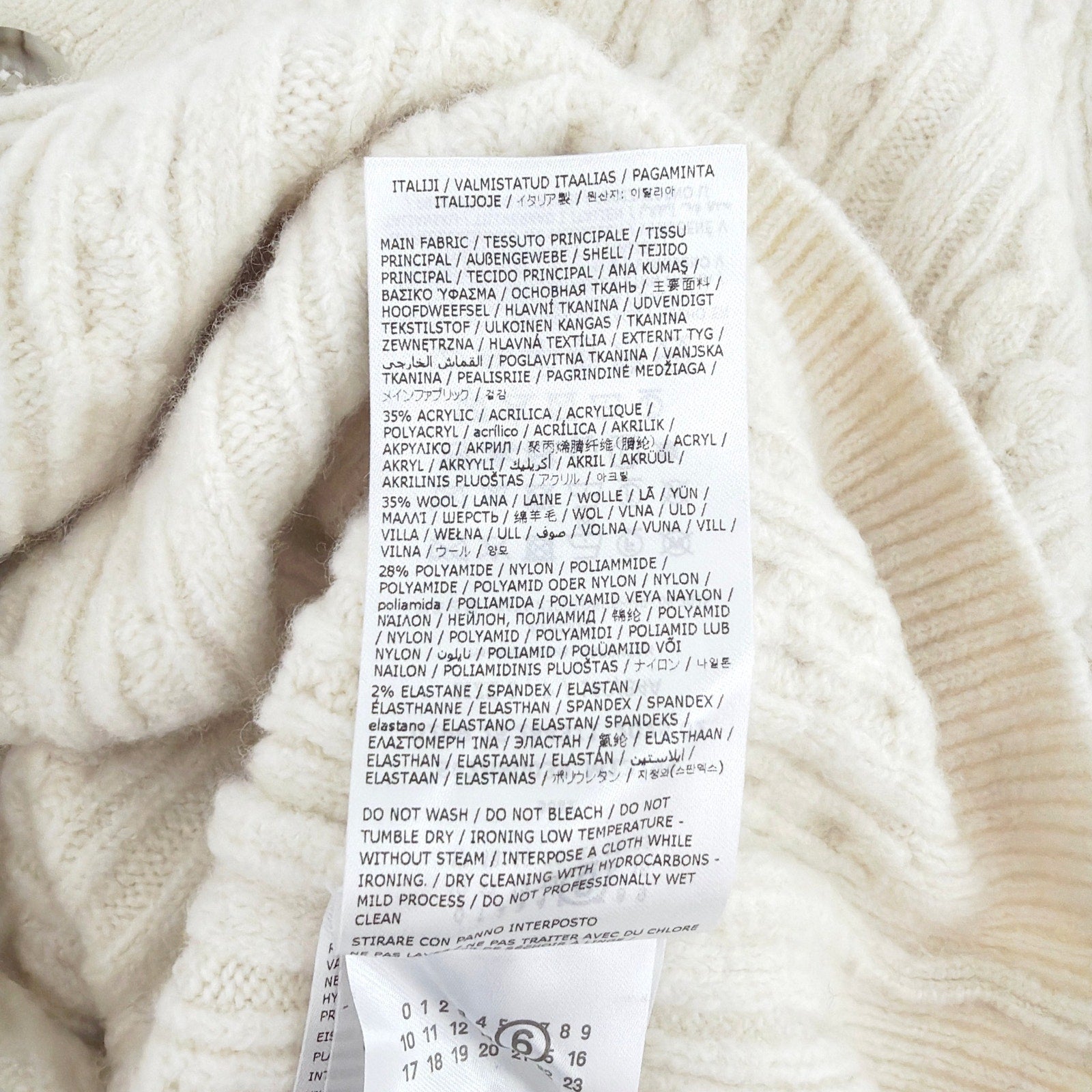MM6 Maison Margiela Cable Knit Cardigan S MM6 Maison Martin Margiela