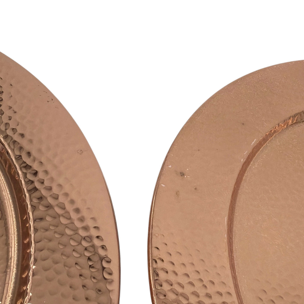 WILLIAMS-SONOMA Hammered Copper Charger Plates ||| Set of 4 Williams-Sonoma