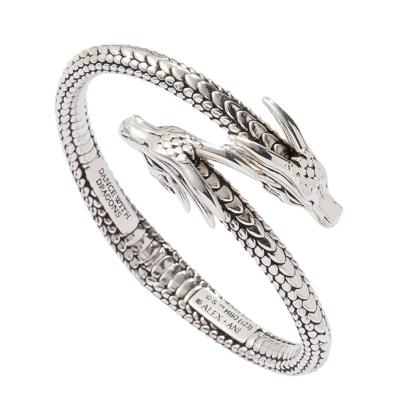 ALEX+ANI House of the Dragon™ Cuff Bracelet in Antiqued Silver