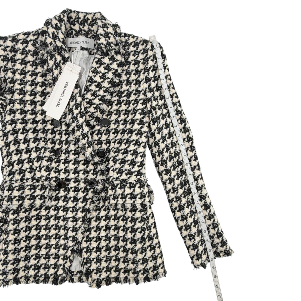 VERONICA BEARD Miller Dickey Jacket in Black & Off-White Houndstooth 2 Veronica Beard
