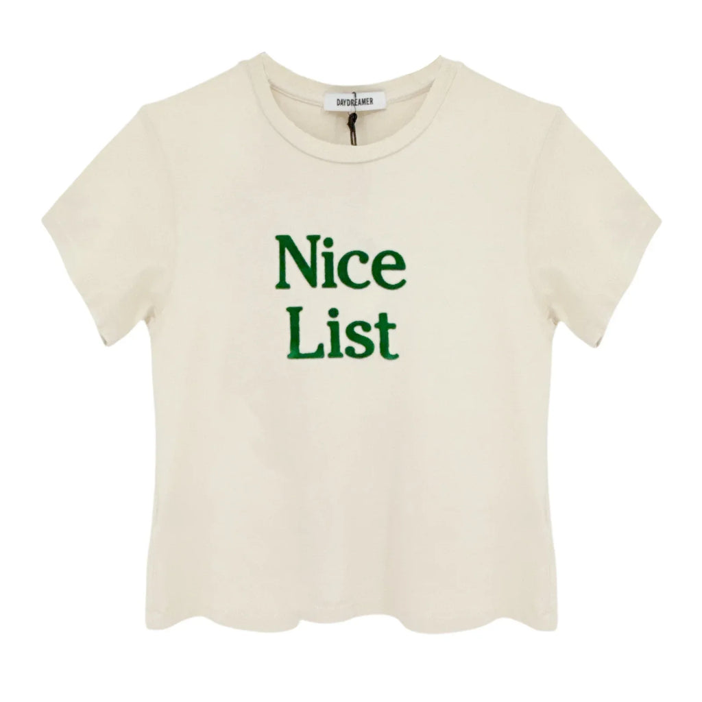 DAYDREAMER Nice List Vintage Tee in Dirty White L - flyKAMP