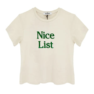 DAYDREAMER Nice List Vintage Tee in Dirty White L