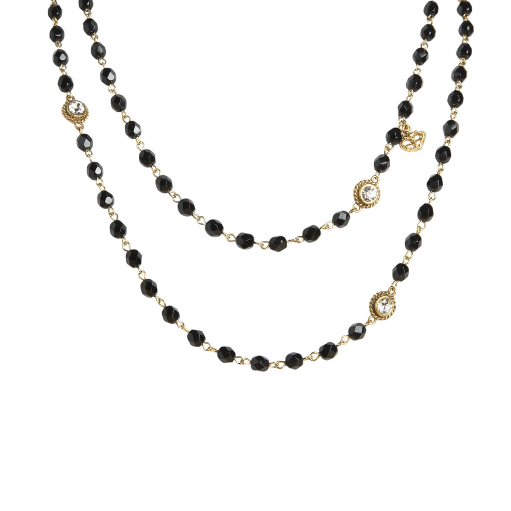 VIRGINS SAINTS & ANGELS VSA Wrap 6mm Crystal Jet Black & Gold Virgins Saints & Angels