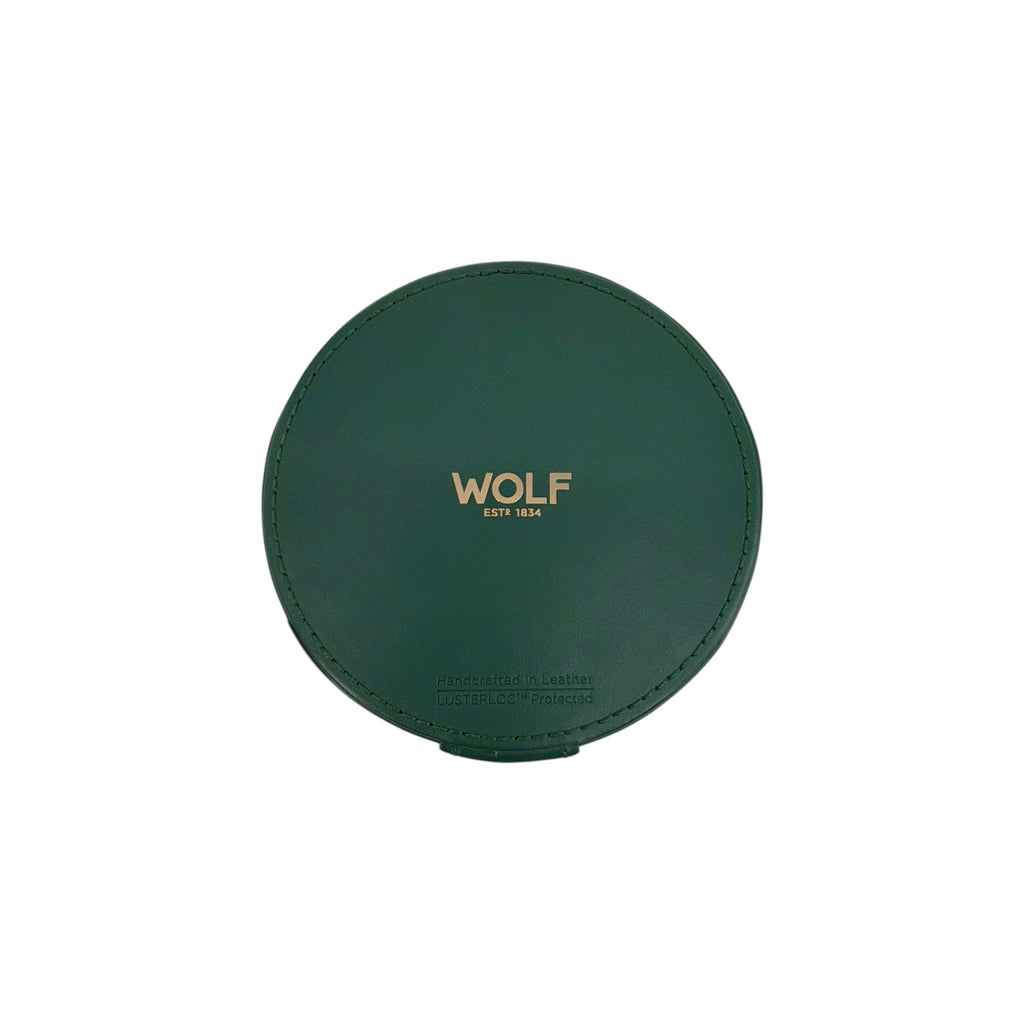 WOLF Sophia Round Zip Case in Forest Green Wolf