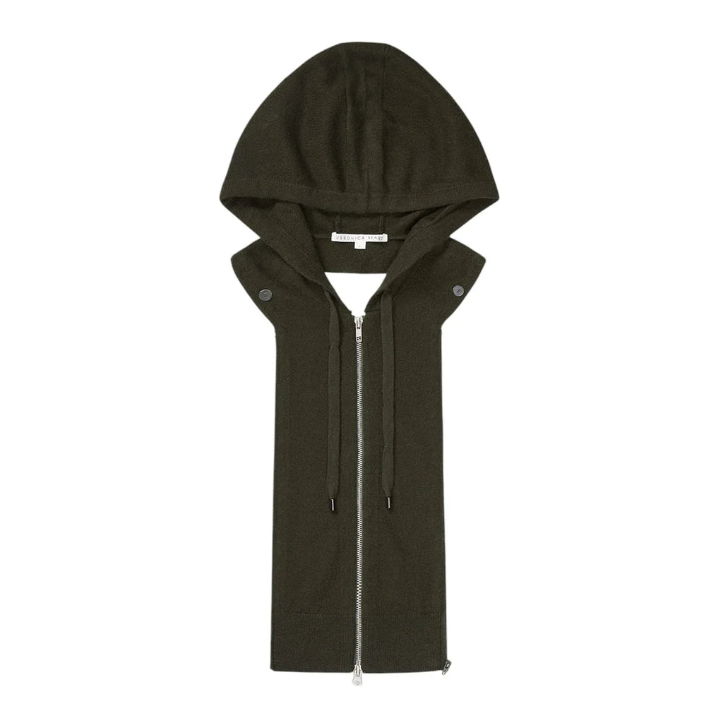 VERONICA BEARD Cashmere Hoodie Dickey in Army - flyKAMP