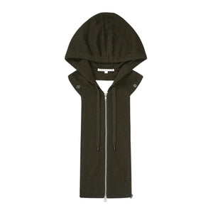 VERONICA BEARD Cashmere Hoodie Dickey in Army