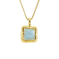 SILPADA Mediterra Natural Aquamarine Necklace in 14K Gold-Plated Sterling Silver - flyKAMP