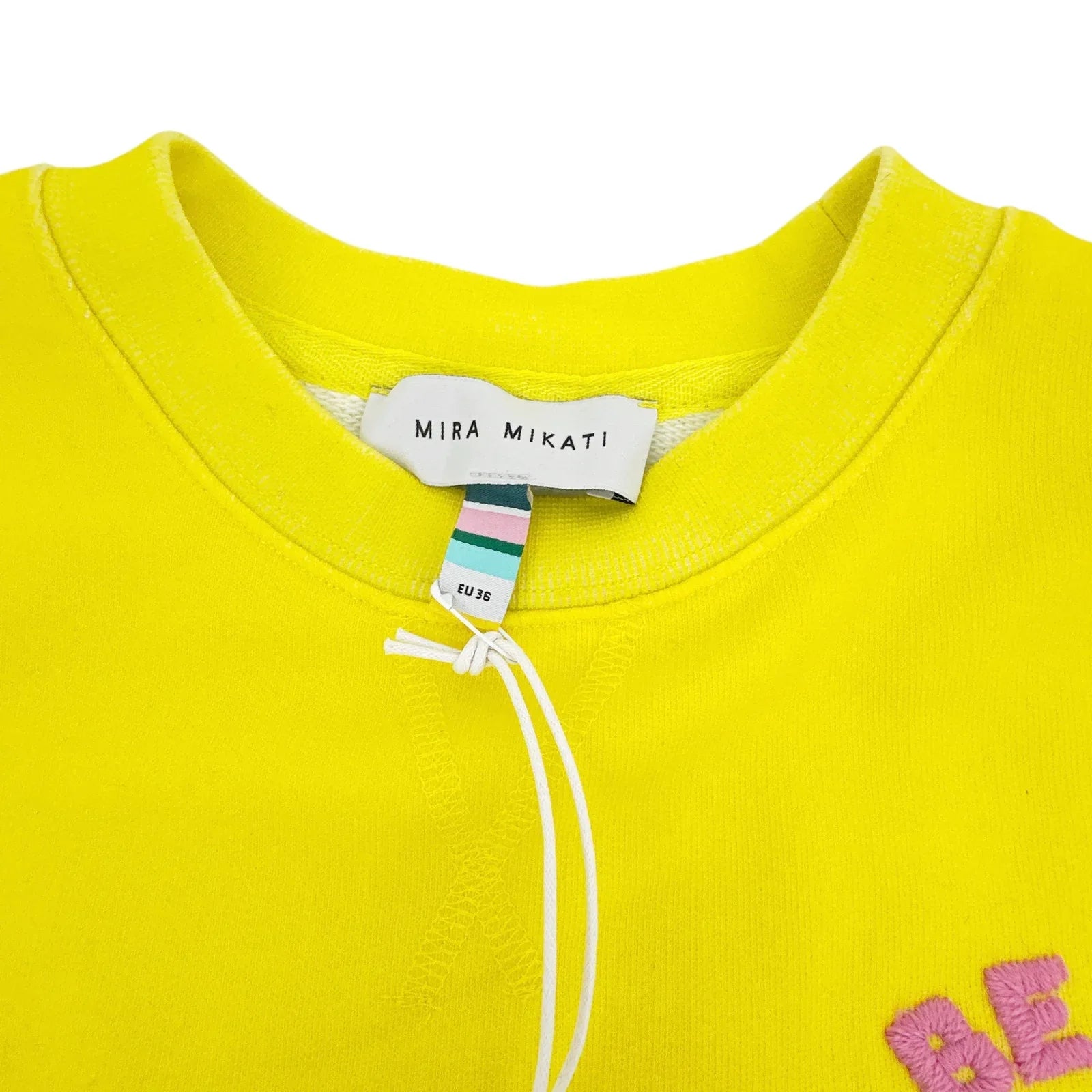 MIRA MIKATI Embroidered "Be Kind to Your Mind" Sweatshirt S - flyKAMP