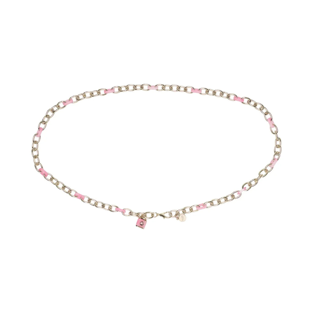 KATE SPADE New York Lock & Spade Chain Link Belt in Pink S/M - flyKAMP