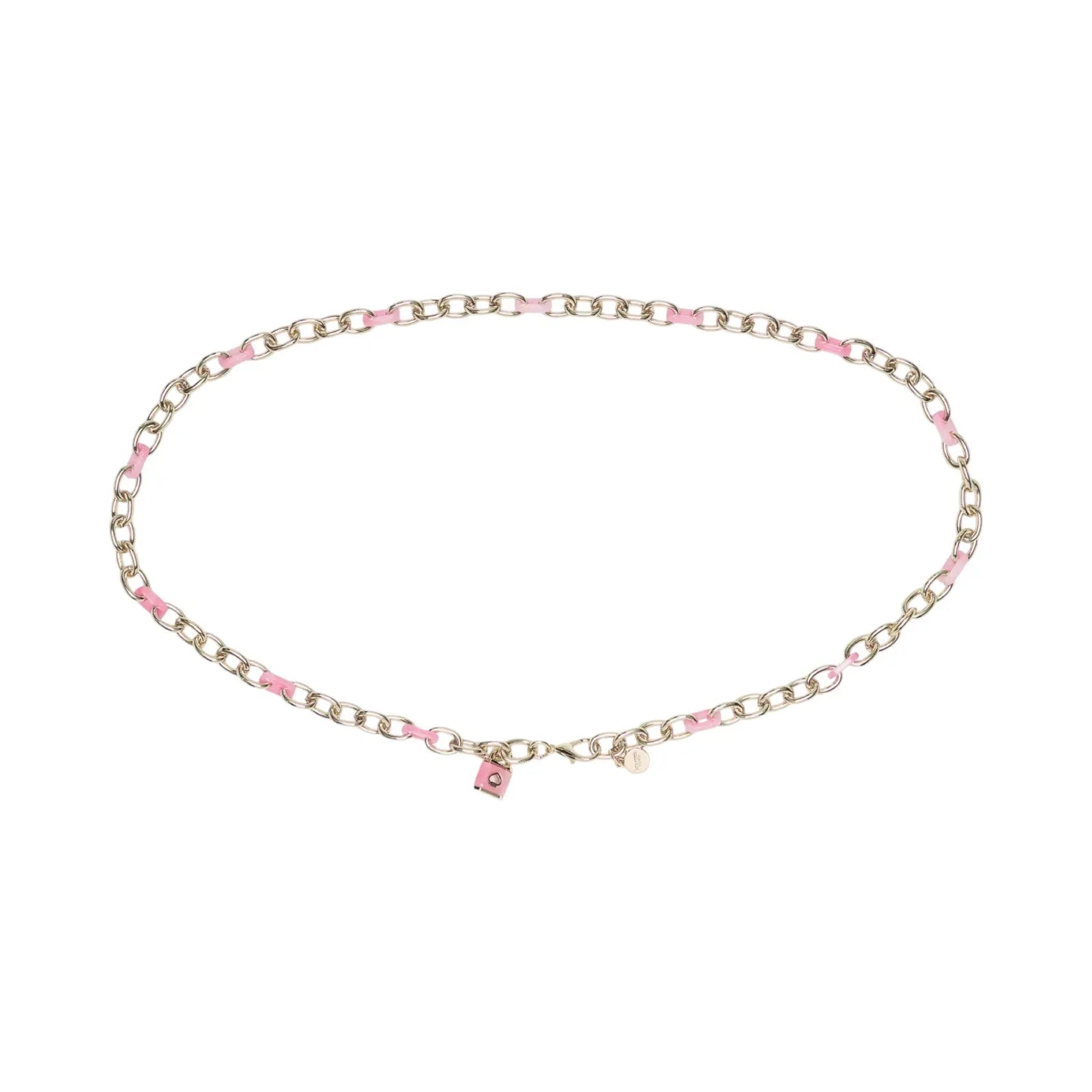 KATE SPADE New York Lock & Spade Chain Link Belt in Pink S/M - flyKAMP