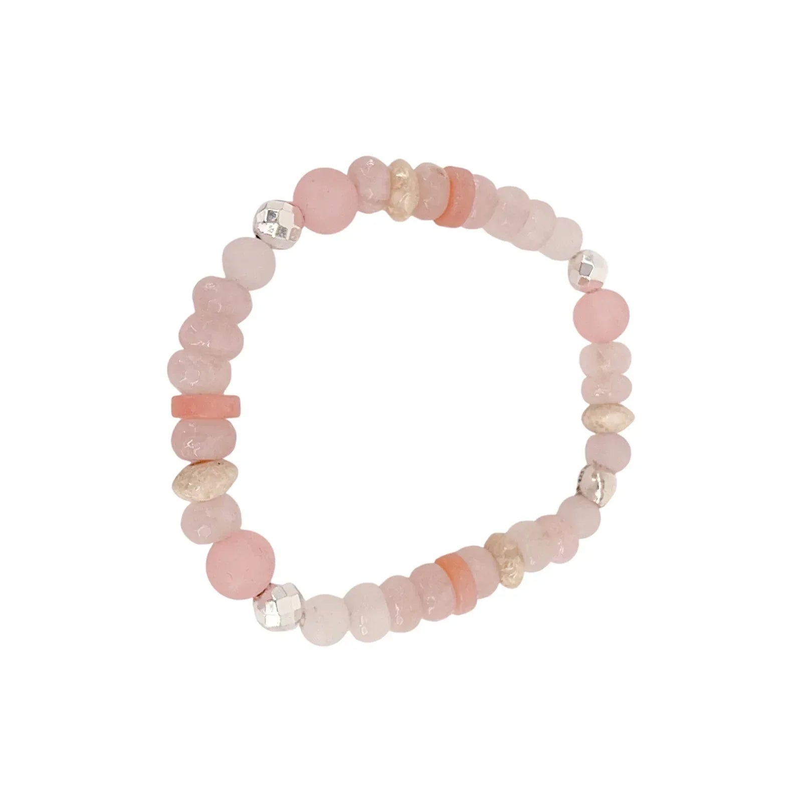 SILPADA Pink Coast Silver Mixed Stones Beaded Bracelet - flyKAMP