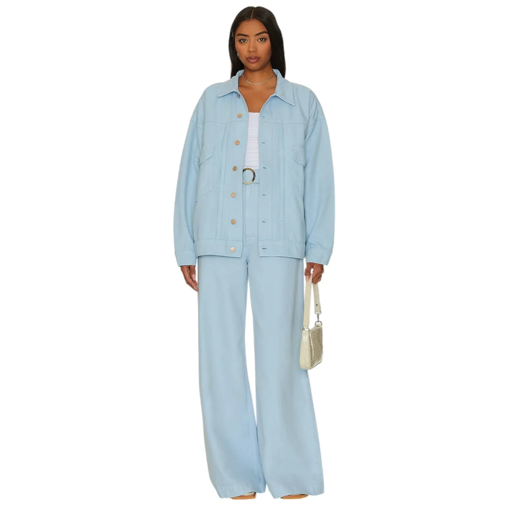 MOTHER Denim SNACKS! The Big Bite Jacket in Blue Barrymore XS - flyKAMP