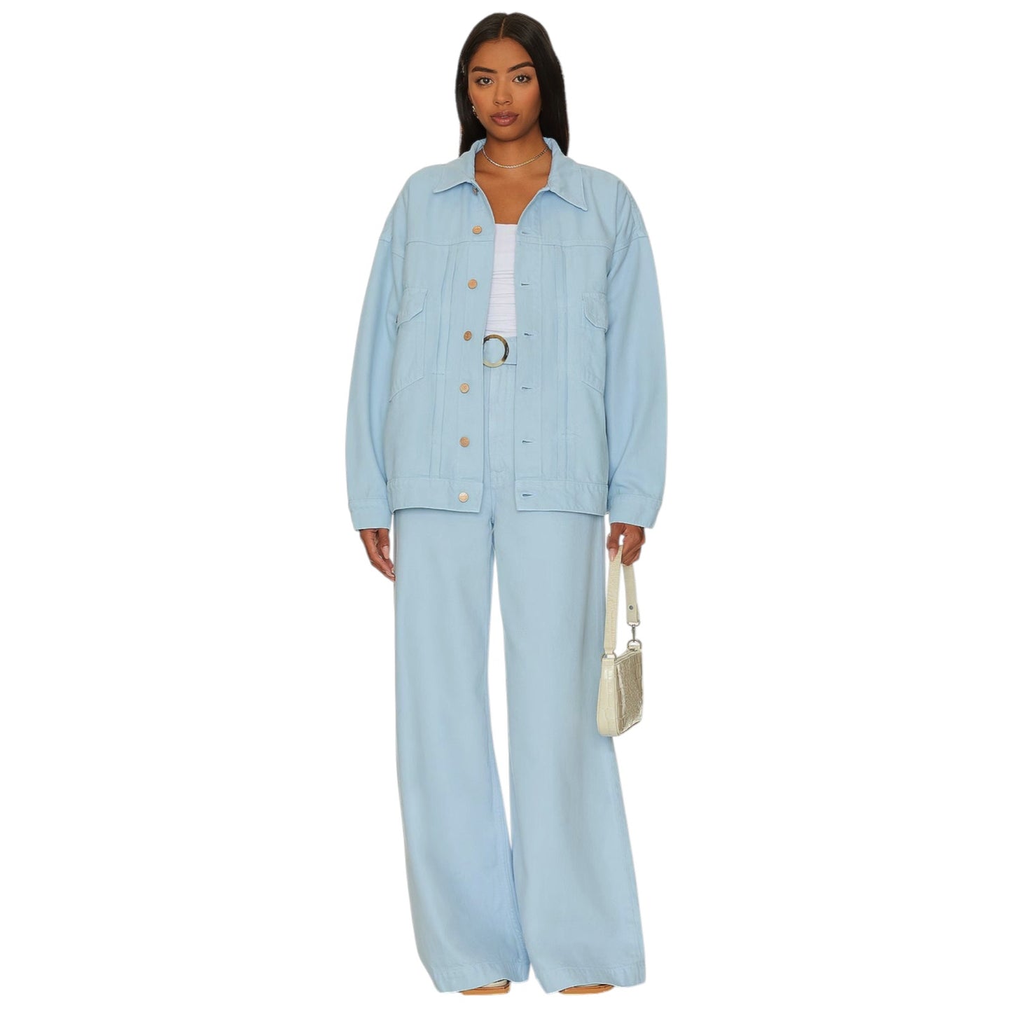 MOTHER Denim SNACKS! The Big Bite Jacket in Blue Barrymore XS