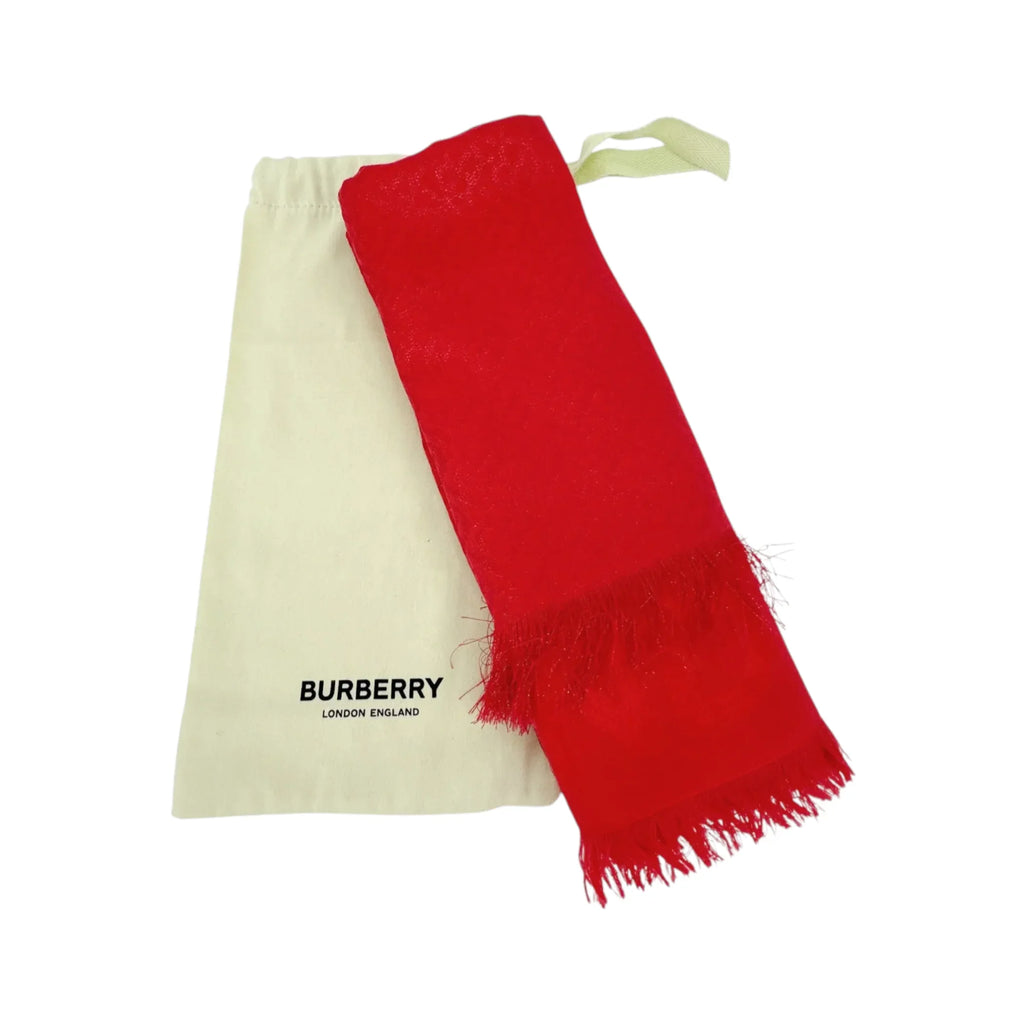 BURBERRY TB Metallic Monogram Square Silk Blend Scarf - flyKAMP