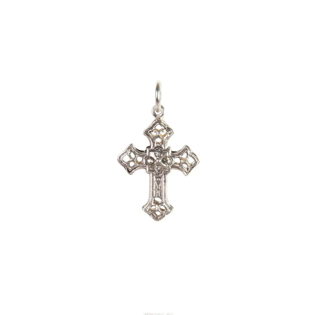 VIRGINS SAINTS & ANGELS VSA Basilica Cross Charm in Silver - flyKAMP