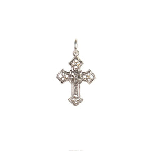 VIRGINS SAINTS & ANGELS VSA Basilica Cross Charm in Silver