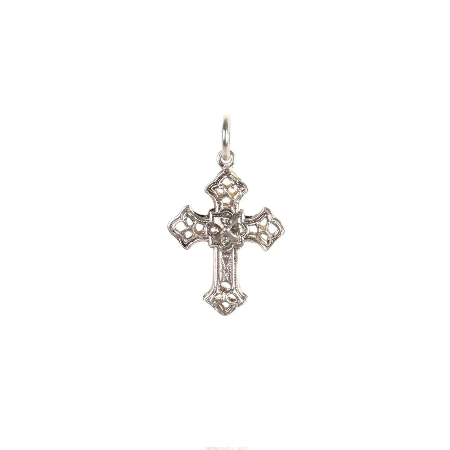 VIRGINS SAINTS & ANGELS VSA Basilica Cross Charm in Silver - flyKAMP