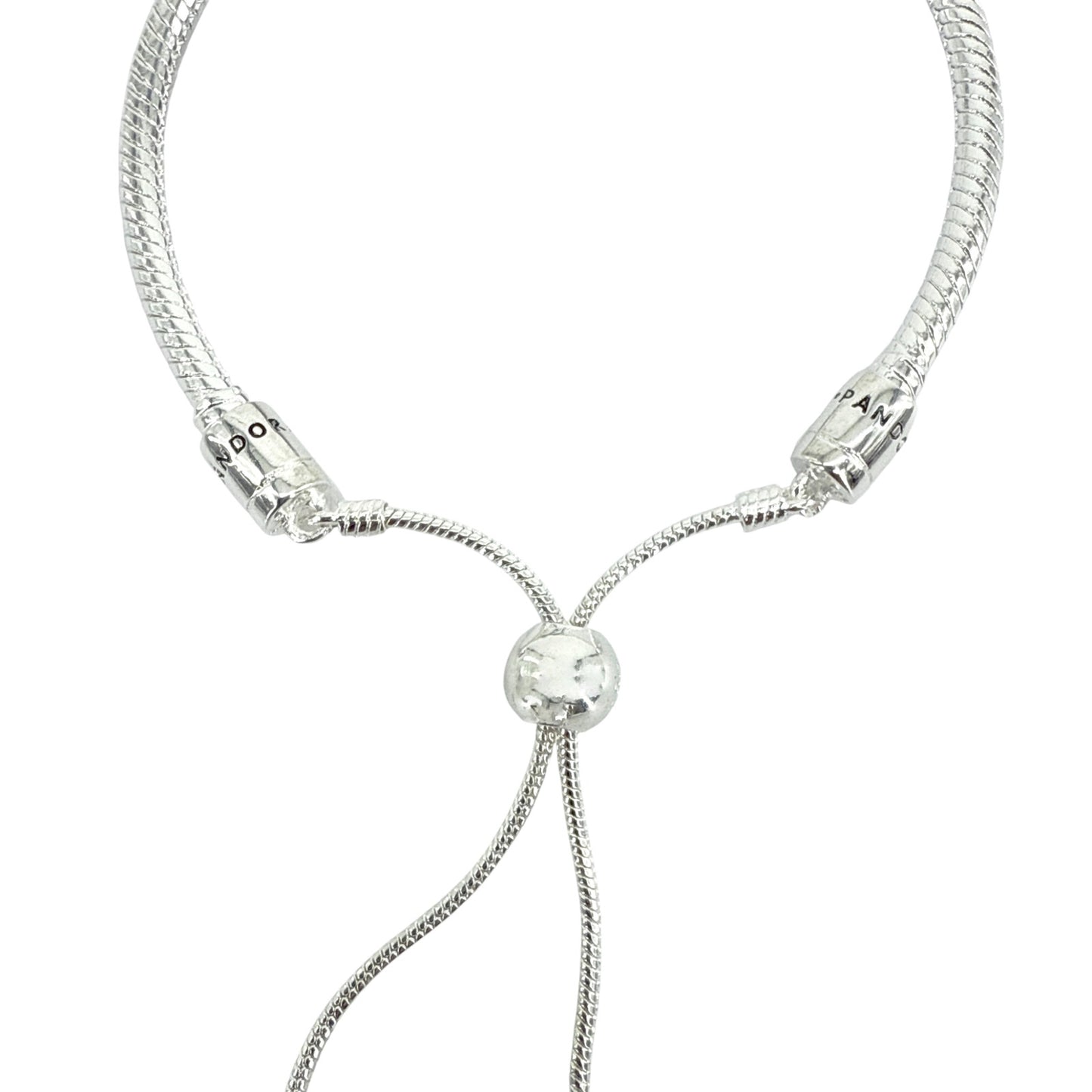 PANDORA Moments Snake Chain Slider Bracelet in Silver