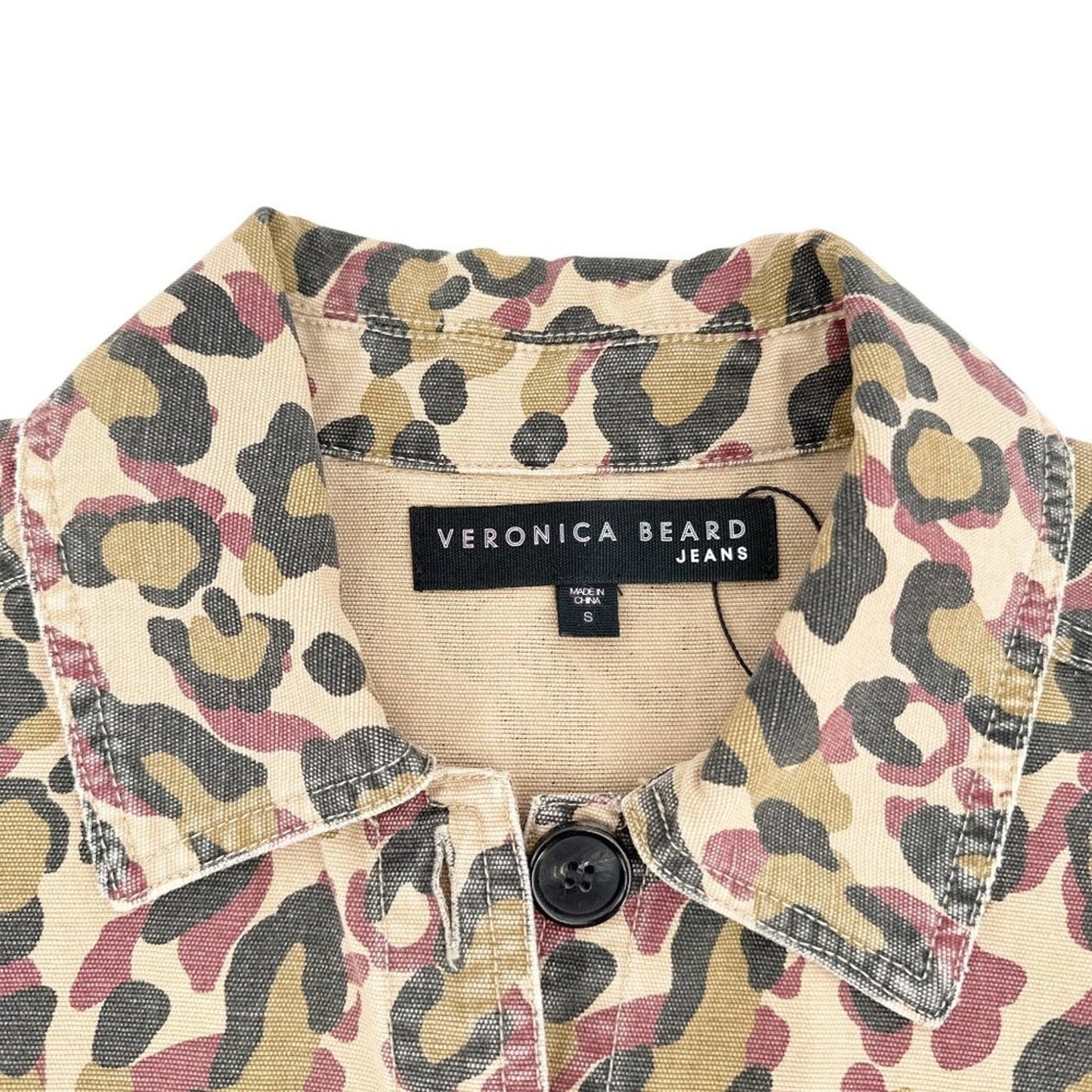 VERONICA BEARD Mercer Leopard Print Jacket S