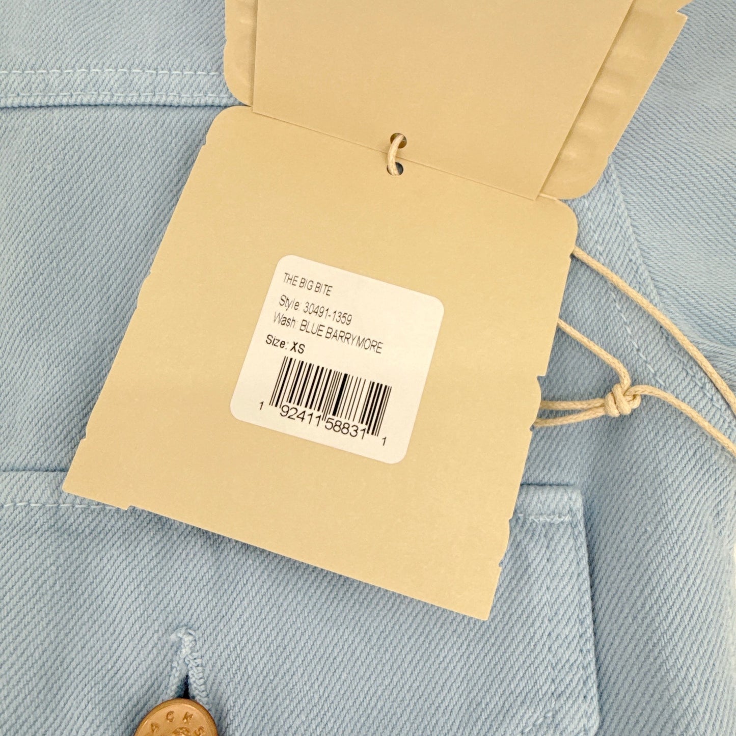 MOTHER Denim SNACKS! The Big Bite Jacket in Blue Barrymore XS