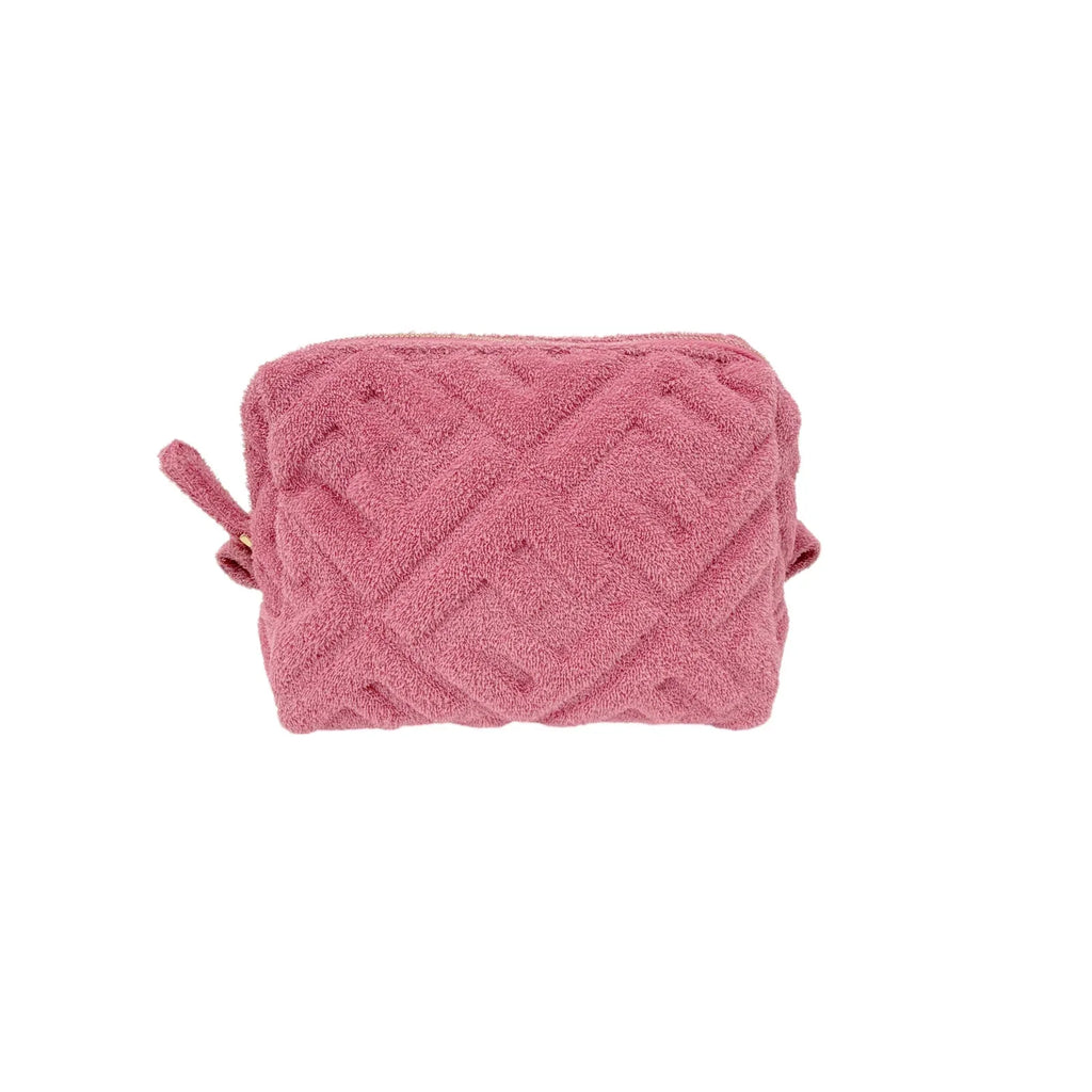 FENDI FF 1974 Cosmetic Pouch Zucca Embossed Terry Cloth - flyKAMP