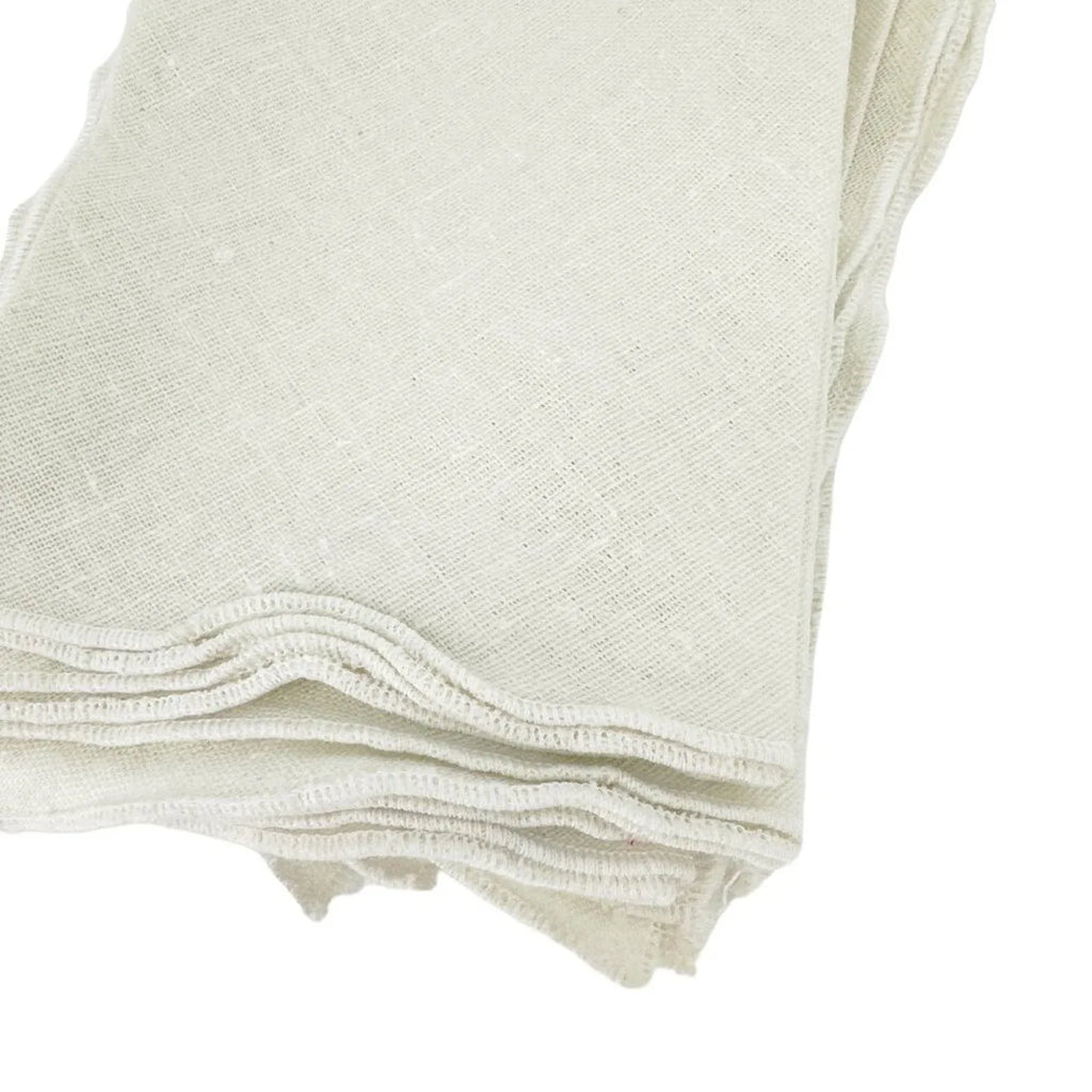 NAPKINS Linen Blend Cloth Natural with Rolled Edges || Set of 6 - flyKAMP