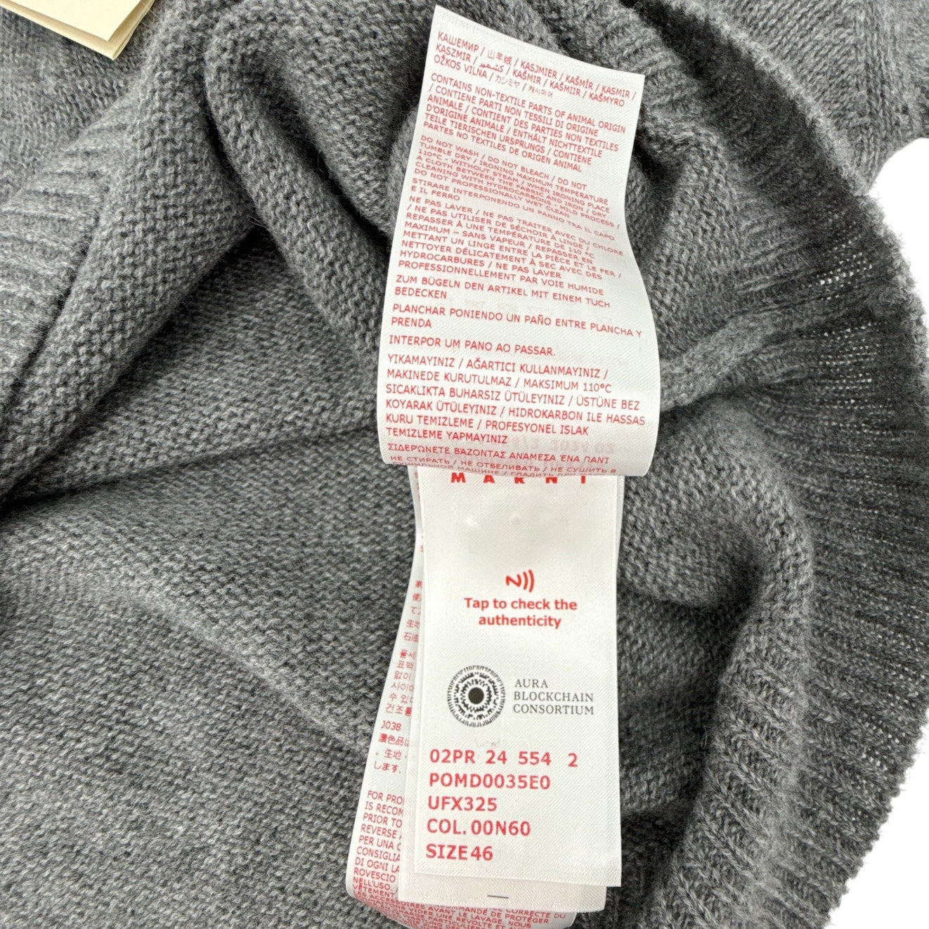 MARNI Cashmere Polo Jumper with Marni Patch IT46|US10