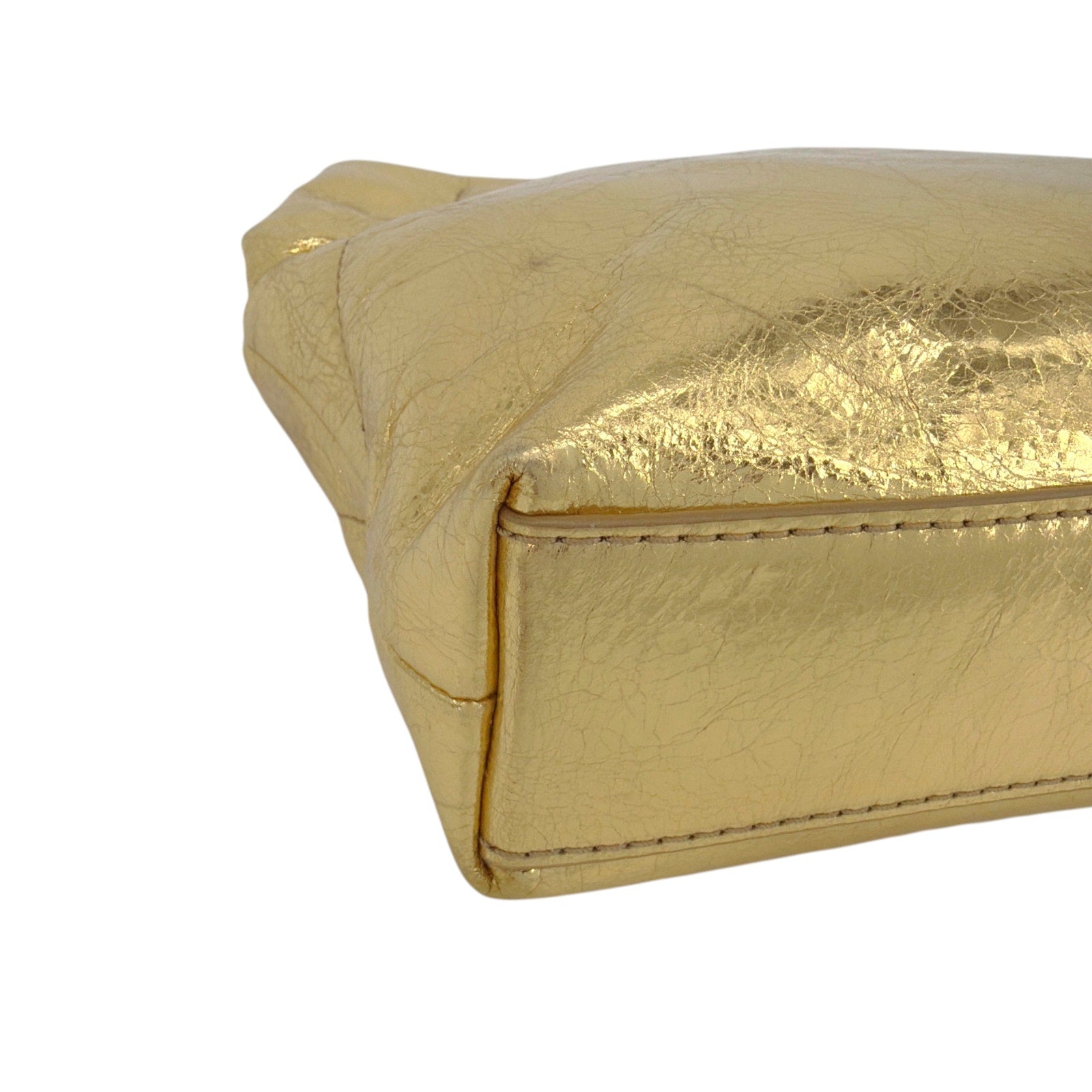 VERONICA BEARD Small Slouch Leather Shoulder Bag in Gold Veronica Beard