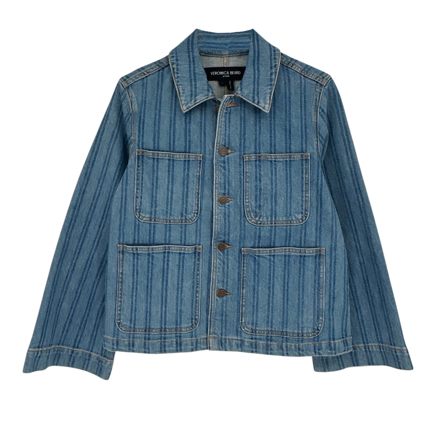 VERONICA BEARD Dahl Striped Denim Jacket S