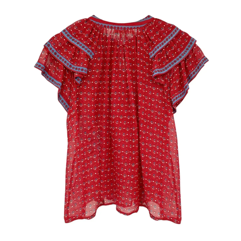 ULLA JOHNSON Silk Top in Scarlet 2|S - flyKAMP