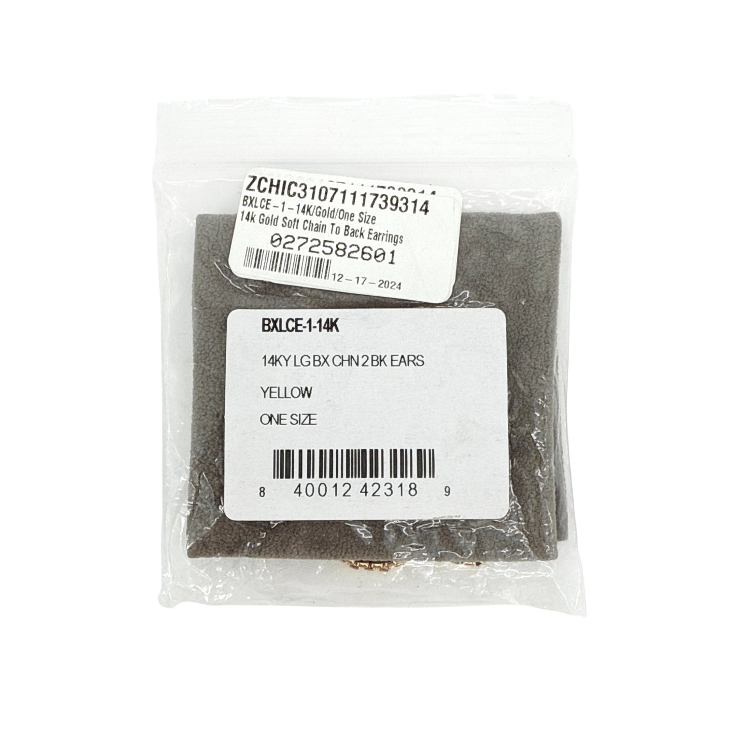 ZOE CHICCO 14k Gold Large Box Chain Huggie Earrings