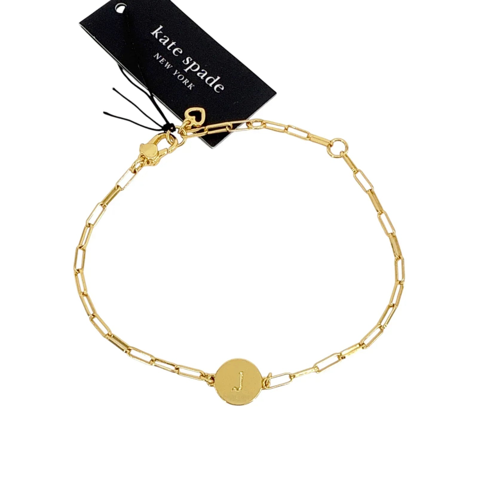 KATE SPADE New York Initial Chain Bracelet in Gold J - flyKAMP