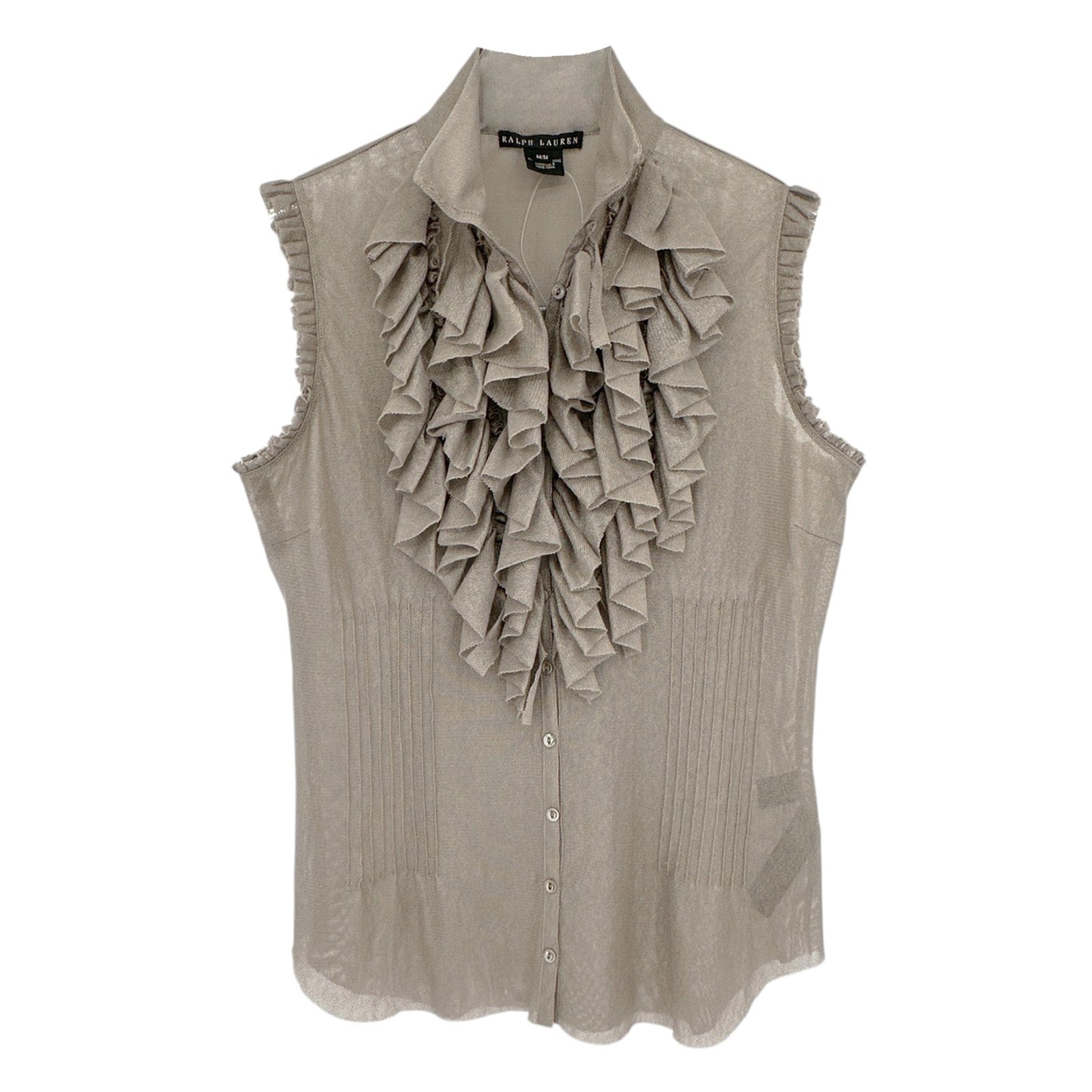 RALPH LAUREN BLACK LABEL Ruffle Blouse M