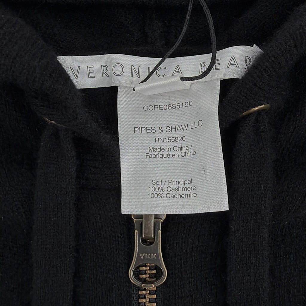 VERONICA BEARD Cashmere Hoodie Dickey in Black Veronica Beard