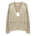 THE GREAT. The Varsity Cardigan Gold Shimmer 1|S - flyKAMP