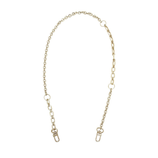 MAJE Detachable Chain Shoulder Strap in Pale Gold