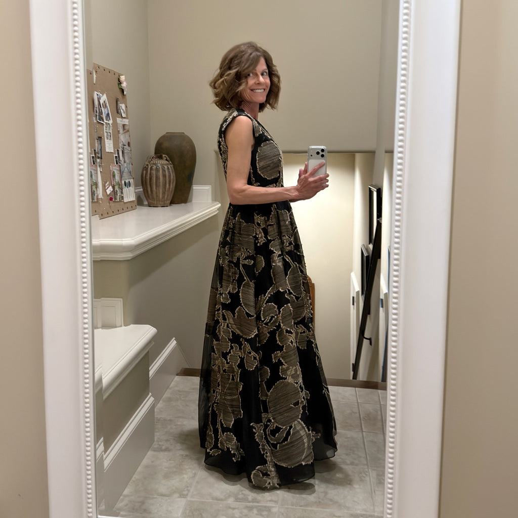 LAFAYETTE 148 New York Jacquard Silk Evening Gown in Black 4|S Lafayette 148 New York