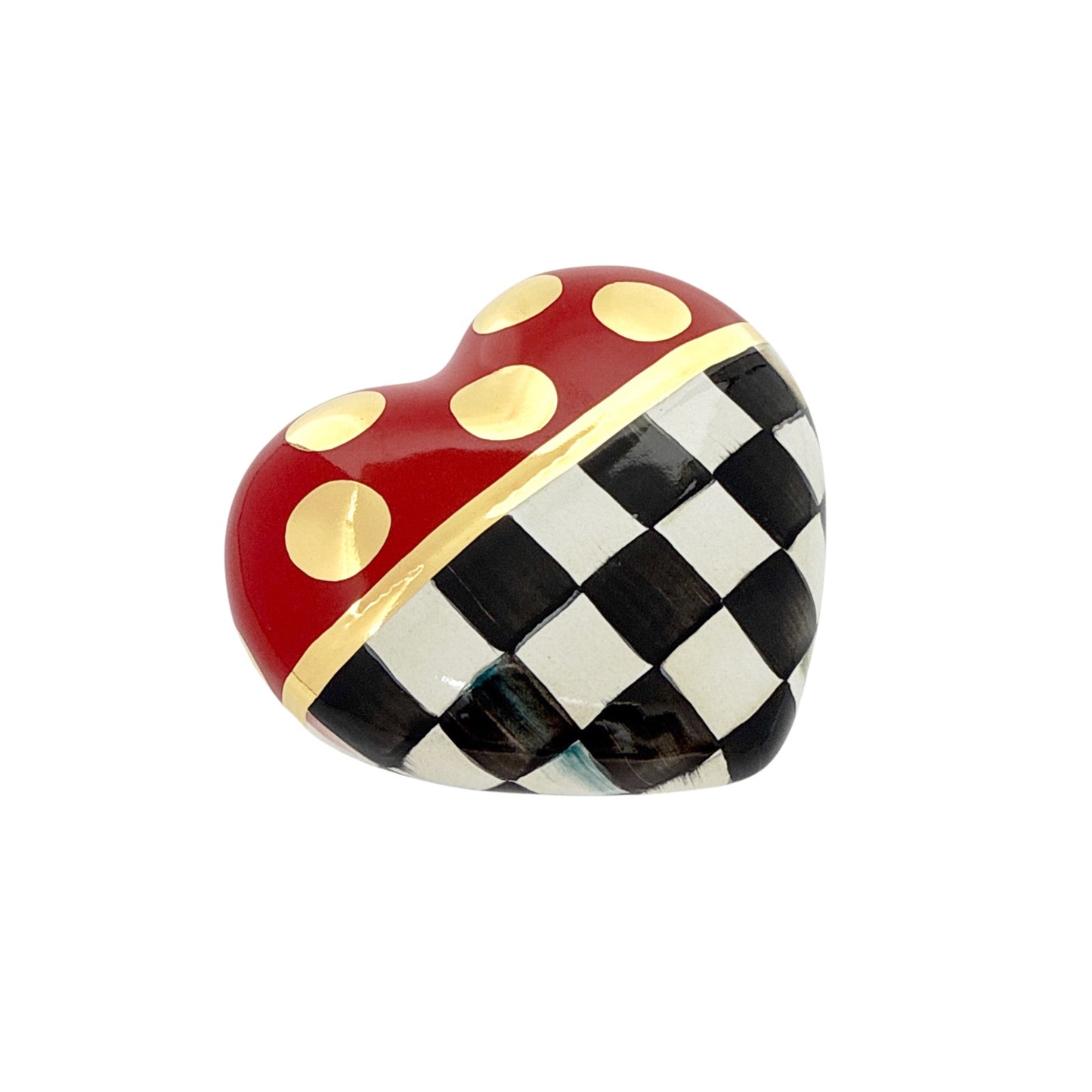 MACKENZIE-CHILDS Dotty Heart Ceramic Décor
