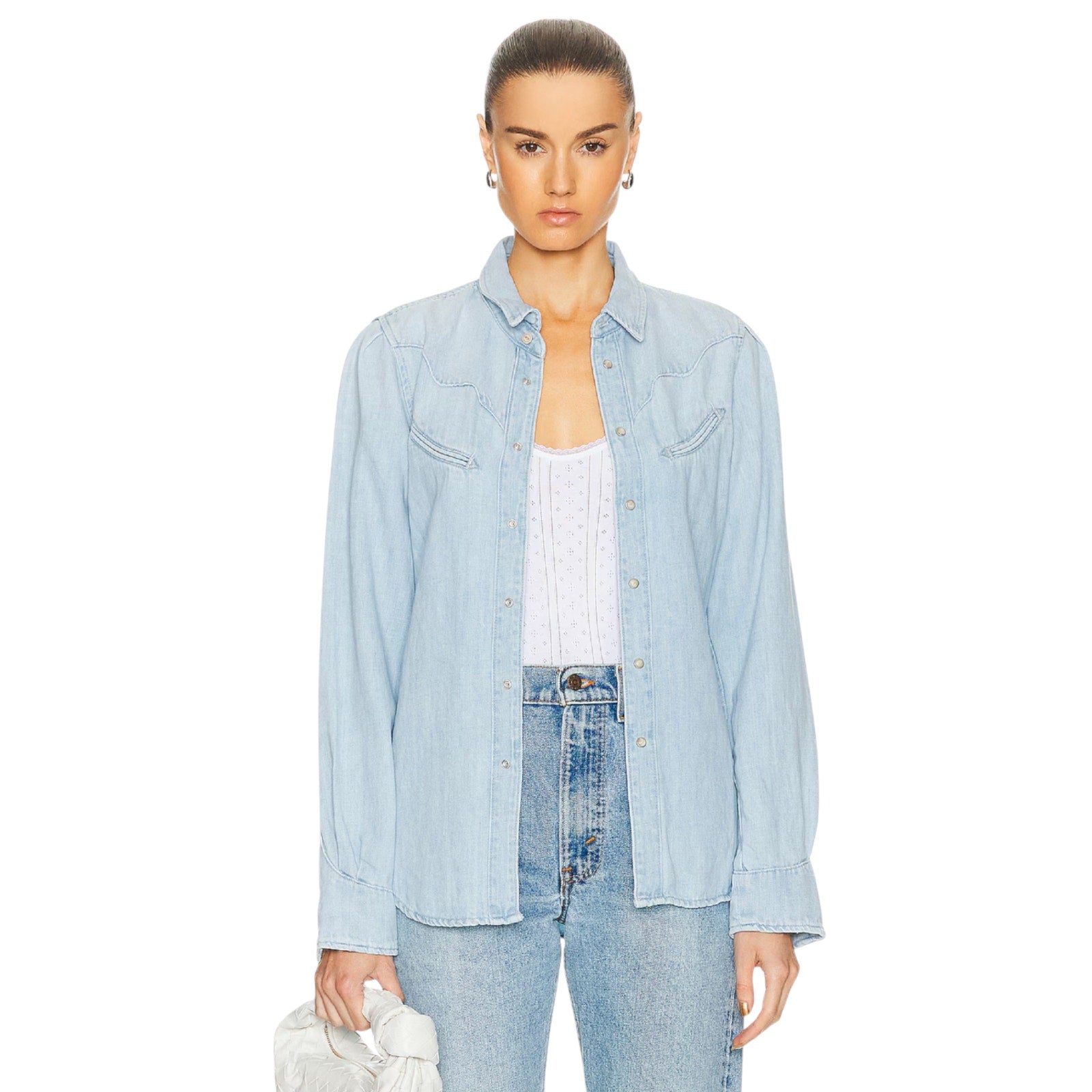 MOTHER The Ex Rodeo Shirt in Birds and Bees S