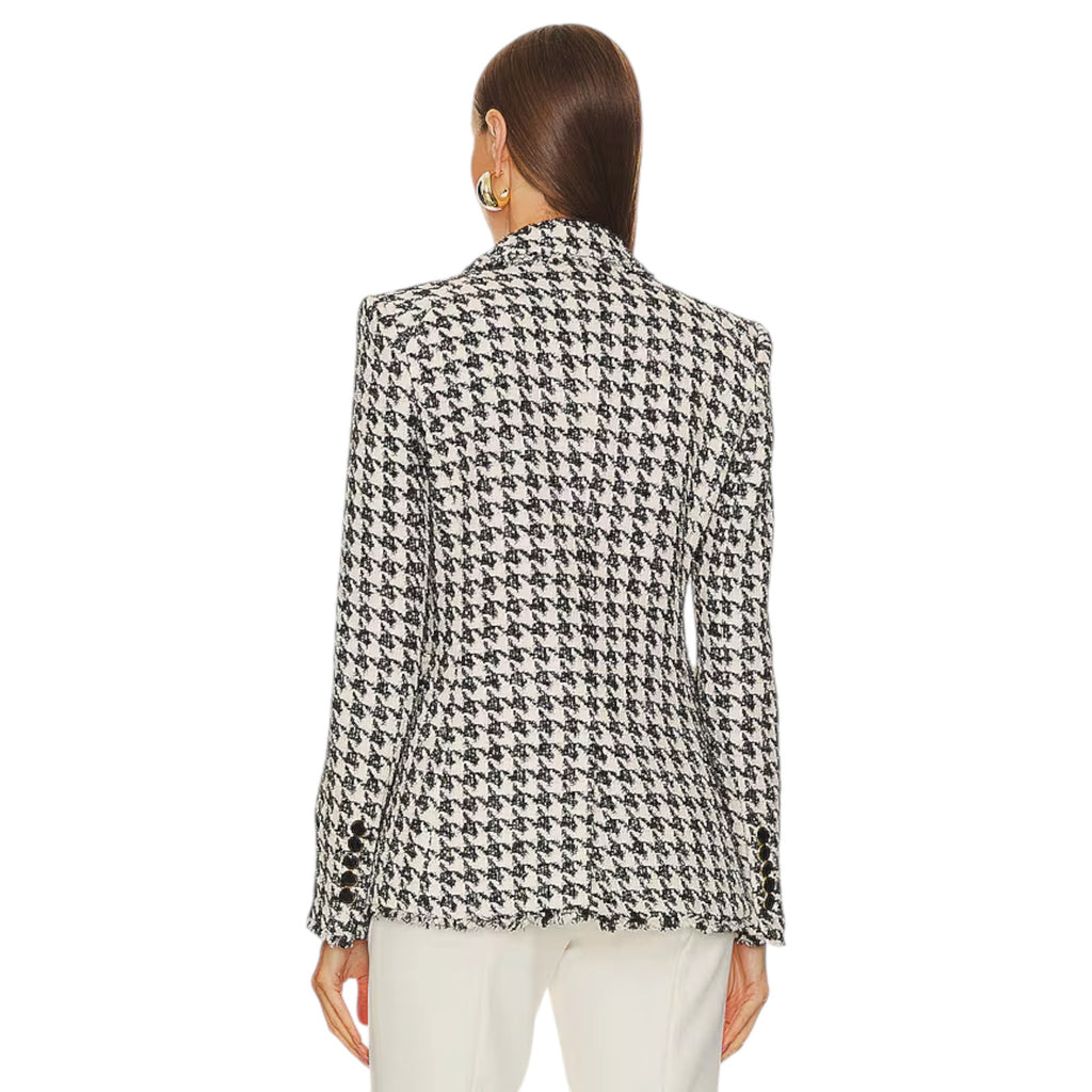 VERONICA BEARD Miller Dickey Jacket in Black & Off-White Houndstooth 2 Veronica Beard