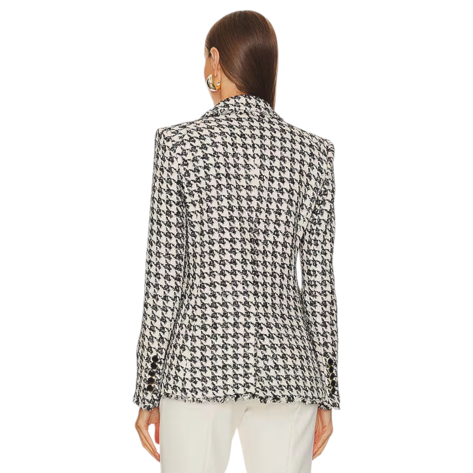 VERONICA BEARD Miller Dickey Jacket in Black & Off-White Houndstooth 2 Veronica Beard