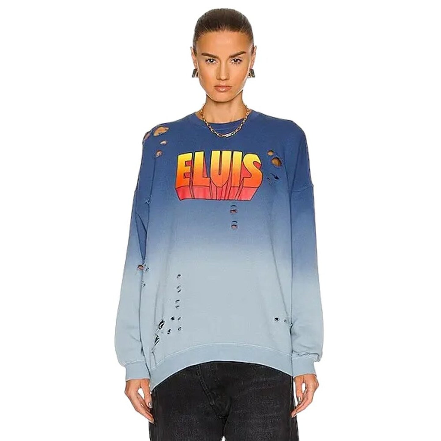 R13 Oversized Elvis Crewneck Sweatshirt XXS