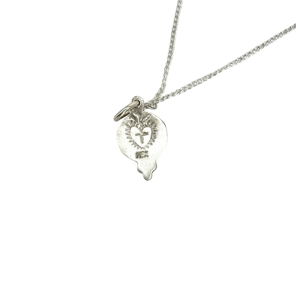 VIRGINS SAINTS & ANGELS VSA Piccolo Lucia Guardian Angels Charm Necklace Silver - flyKAMP