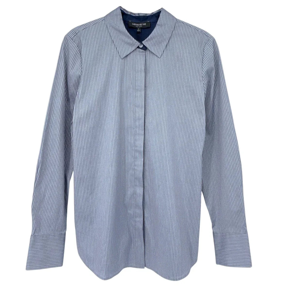 LAFAYETTE 148 New York Shirt in Bluestone Multi S - flyKAMP